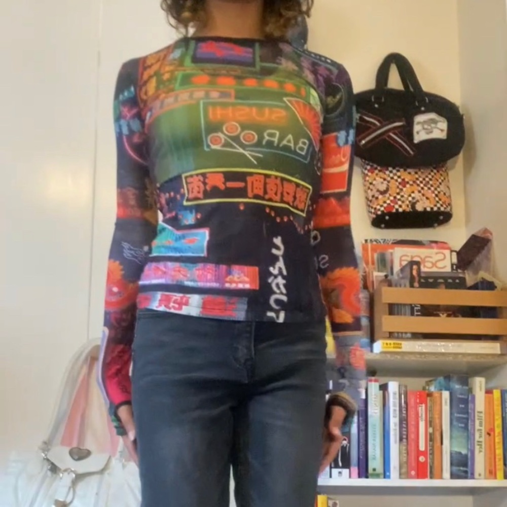 Current Mood City mesh top